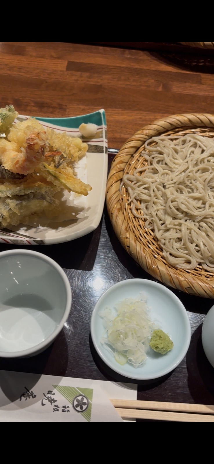 Tempura soba set at Akatsukian